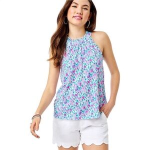 Lilly Pulitzer NWT Jerrica Top in Multi Hottie Dottie XS